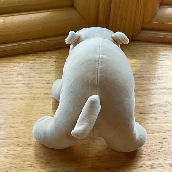 10" My Natural Beige Hippo Plush Stuffed Animal Toy - Picture 4 of 7